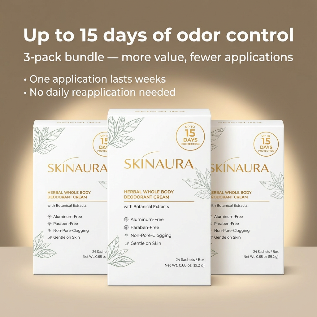 Herbal Whole Body Deodorant Cream SkinAura Value Pack